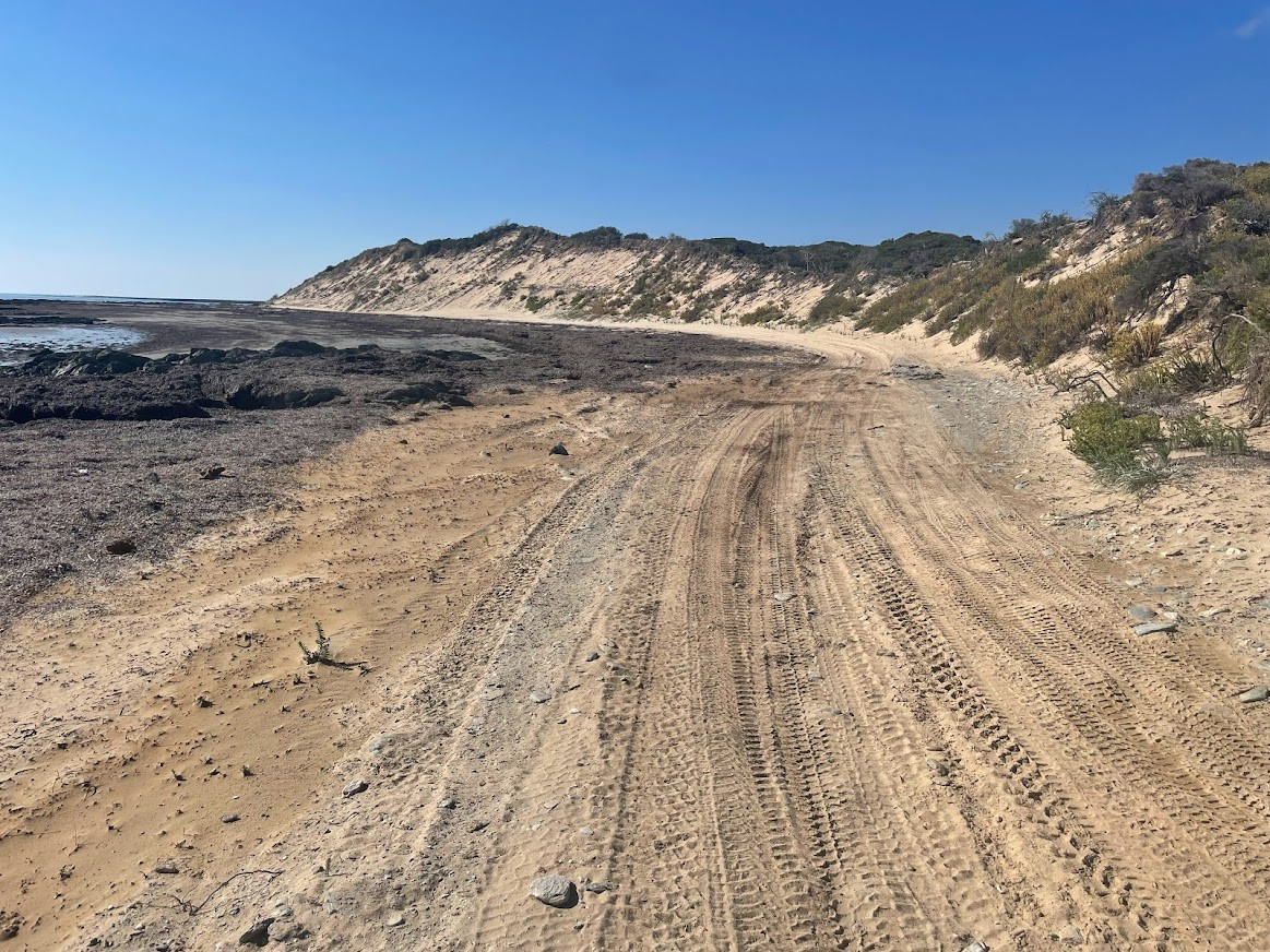 Typical track around the headlands